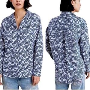 Grayson The Hero Navy Floral Button Up‎ Shirt S